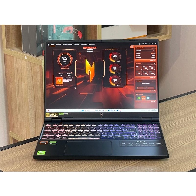 Acer Nitro 16 AN16-43-R7N7 AMD Ryzen 9 8945HS SSD1TB RAM32GB RTX 4060 (8GB GDDR6) 140 Watt TGP สินค้