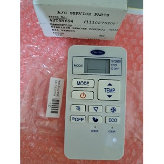 รีโมทแคเรียร์ Carrier 43T6V694  (WC-UA04NE)ของแท้