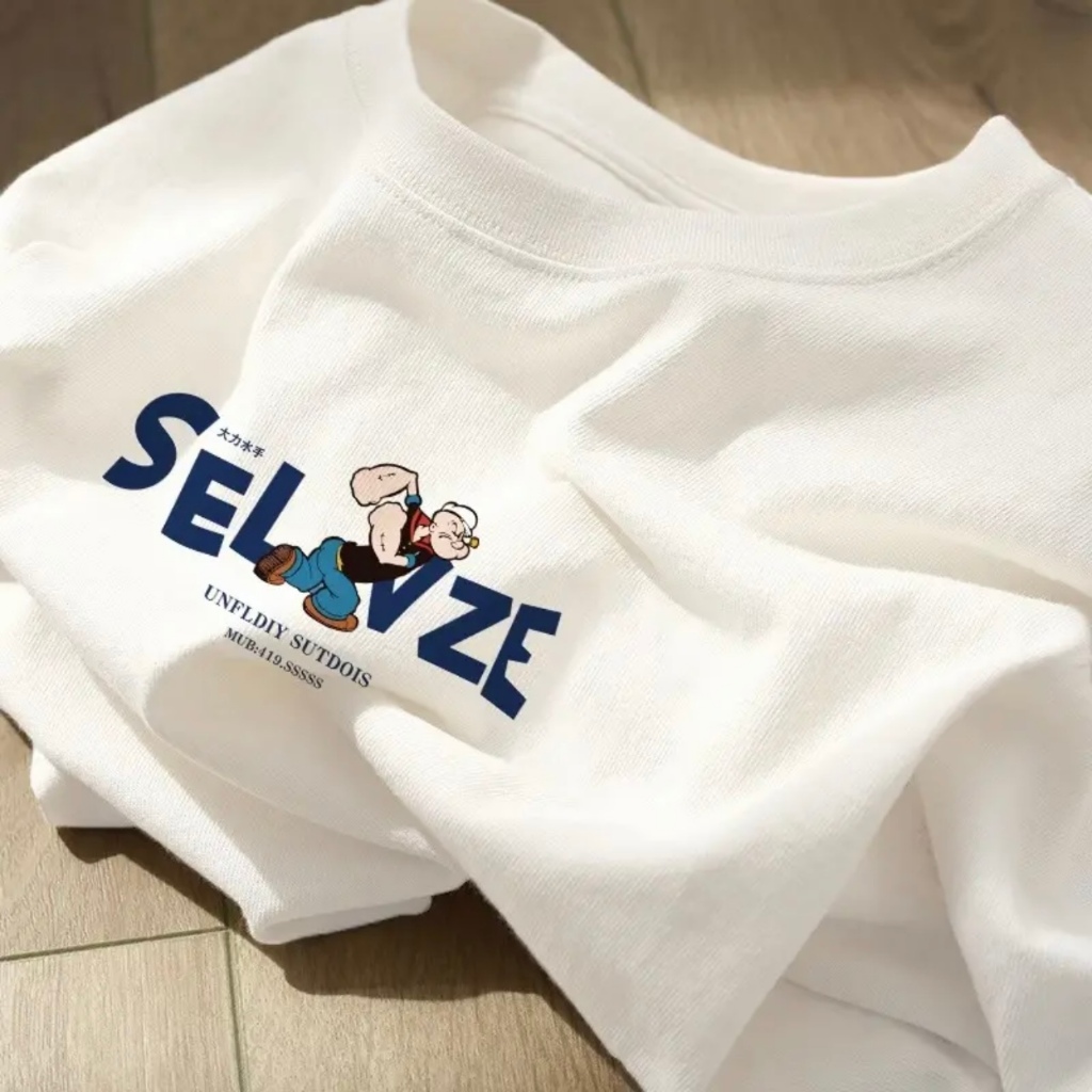 1099 พร้อมส่ง  ส่งตรงจากไทย  เสื้อยืด แขนสั้น สไตล์วัยรุ่น ลายการ์ตูนน่ารักๆ มีไซส์M-3XL