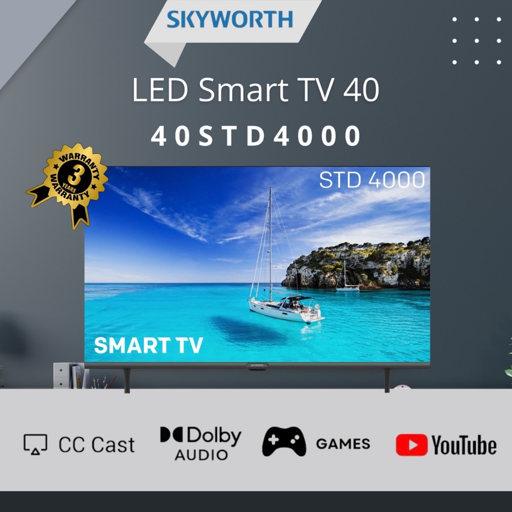SKYWORTH LED Smart TV 40 นิ้ว รุ่น 40STD4000