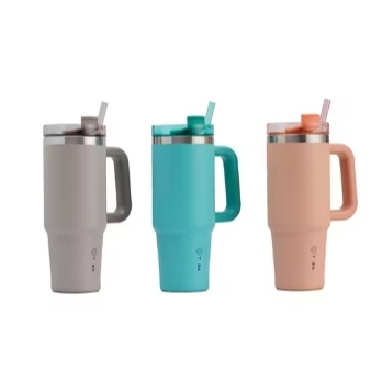 TORA แก้วน้ำสุญญากาศ พร้อมหลอดดูด รุ่น TCM3012H ความจุ 900 มล.