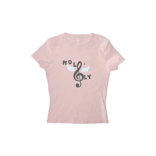 (moodymolly) เสื้อเบบี้ที babytee Slimfit รุ่น imaginative น่ารัก สีขาว offwhite