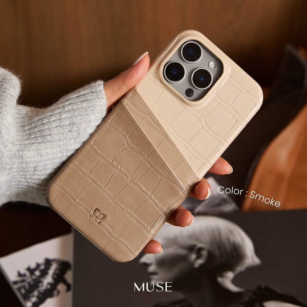 (16 series)MUSE 3Tone Card Holder Phone Case EARTH TONE - รูปที่ 2
