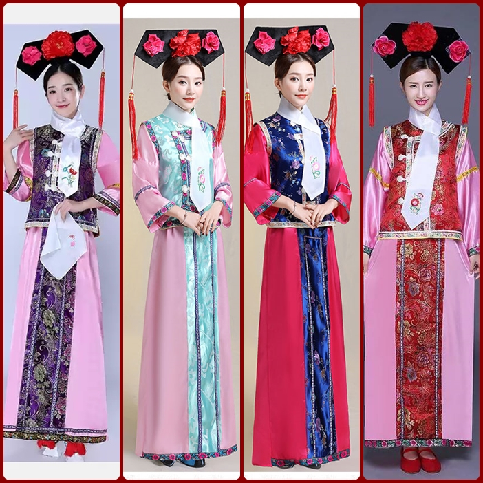 🇹🇭สินค้าอยู่ไทย🇹🇭 🔥ชุดจีนหญิงโบราณ+ที่ประดับศีรษะดอกไม้ ชุดฮั่นฝู ฮองเฮา ชุดจีน cp11.2/cp11.1/cp84/c