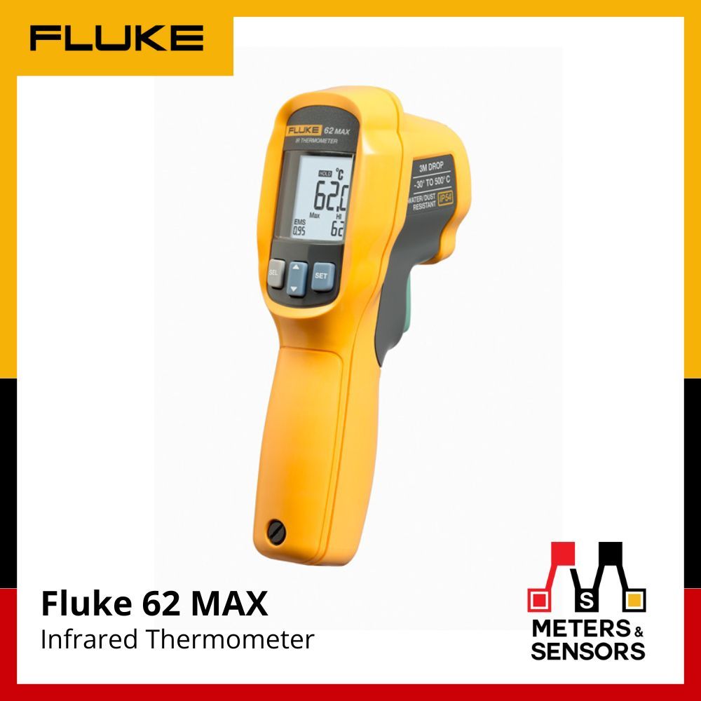 Fluke 62 MAX เทอร์โมมิเตอร์อินฟราเรด (IR Thermometer) วัดได้ -30°C ถึง 500°C เลเซอร์ชี้เป้า 10:1