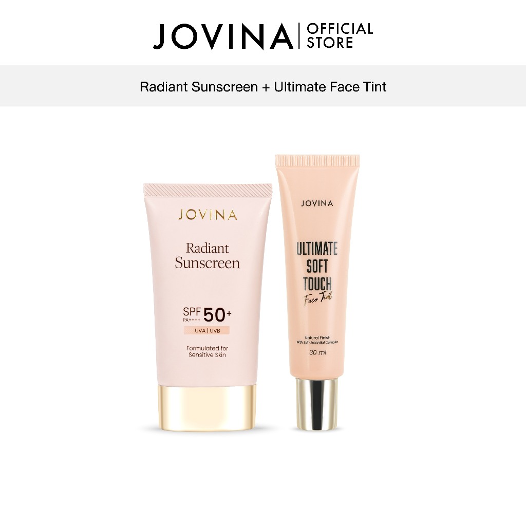 Jovina - Radiant Sunscreen + Ultimate Face Tint กันแดดโจวีน่า + เฟสทิ้นต์โจวีน่า