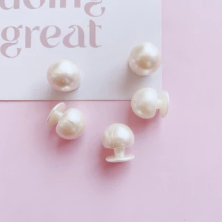 ส่งจากไทย 🐚 ตัวติดรองเท้า ไข่มุก 1 ชิ้น สีไข่มุกอมครีม