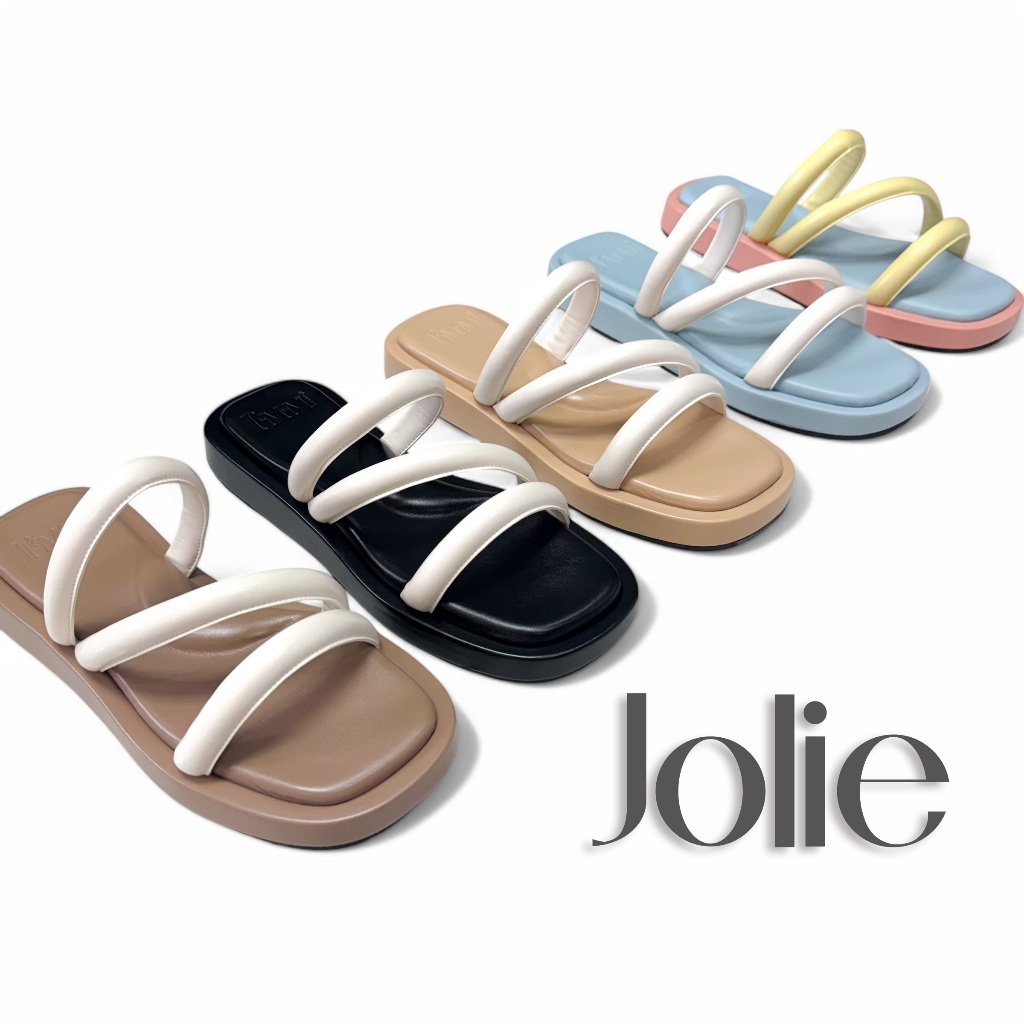 I’mm Shoes รุ่น Jolie 025 รองเท้าส้นตึก ดีไซน์หน้าสายมินิมอล นุ่มสบาย