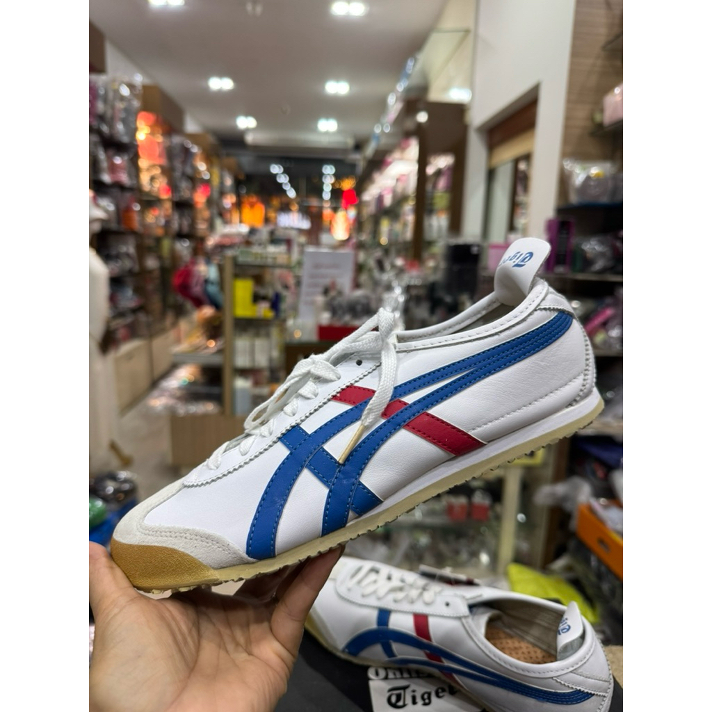 เป็นของแท้ 100%  #Onitsuka Tiger MEXICO 66 DL408-0146 รองเท้าผ้าใบส้นแบน รองเท้าลำลอง รองเท้า