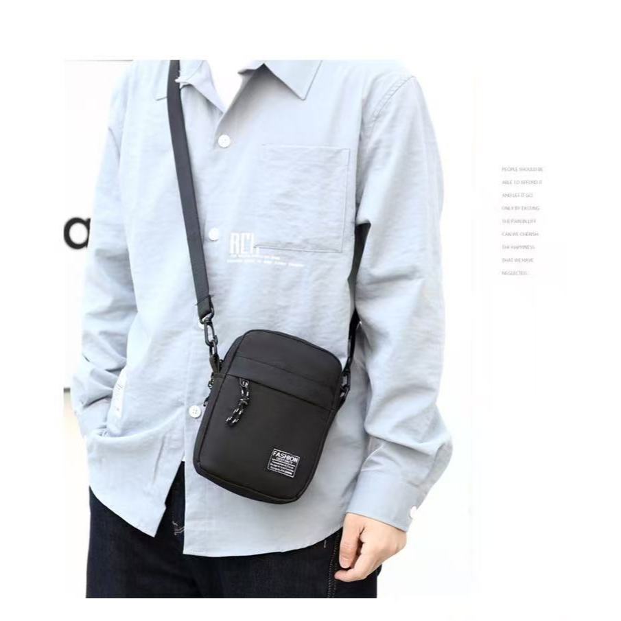 (740)กระเป๋าลำลองสะพายข้างแนวทแยงกระเป๋าถือทรงสี่เหลี่ยมขนาดเล็กกระเป๋าผู้ชายผู้หญิง