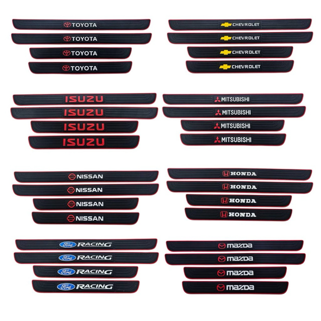 กันรอยชายบันไดรถยนต์ ยาง อย่างดี ตรงรุ่นรถ 1ชุดมี4ชิ้นจ้า