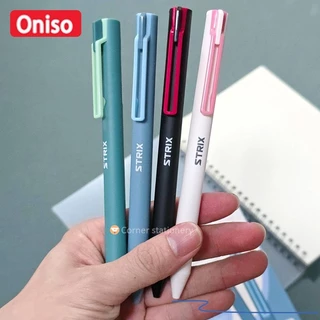 ปากกาลูกลื่น Oniso หมึกสีน้ำเงิน 0.5 มม.รุ่น STRIX (AH003) น้ำหมึก oni-ball เขียนลื่น ปากกาโอนิโซะ