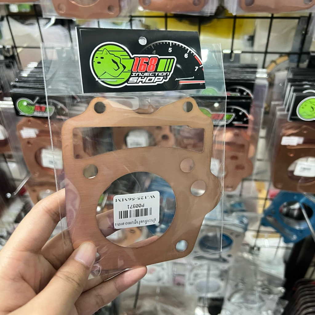 ประเก็นทองแดง w125บังลม,คาบู  w125ปลาวาฬ ลูก54-66