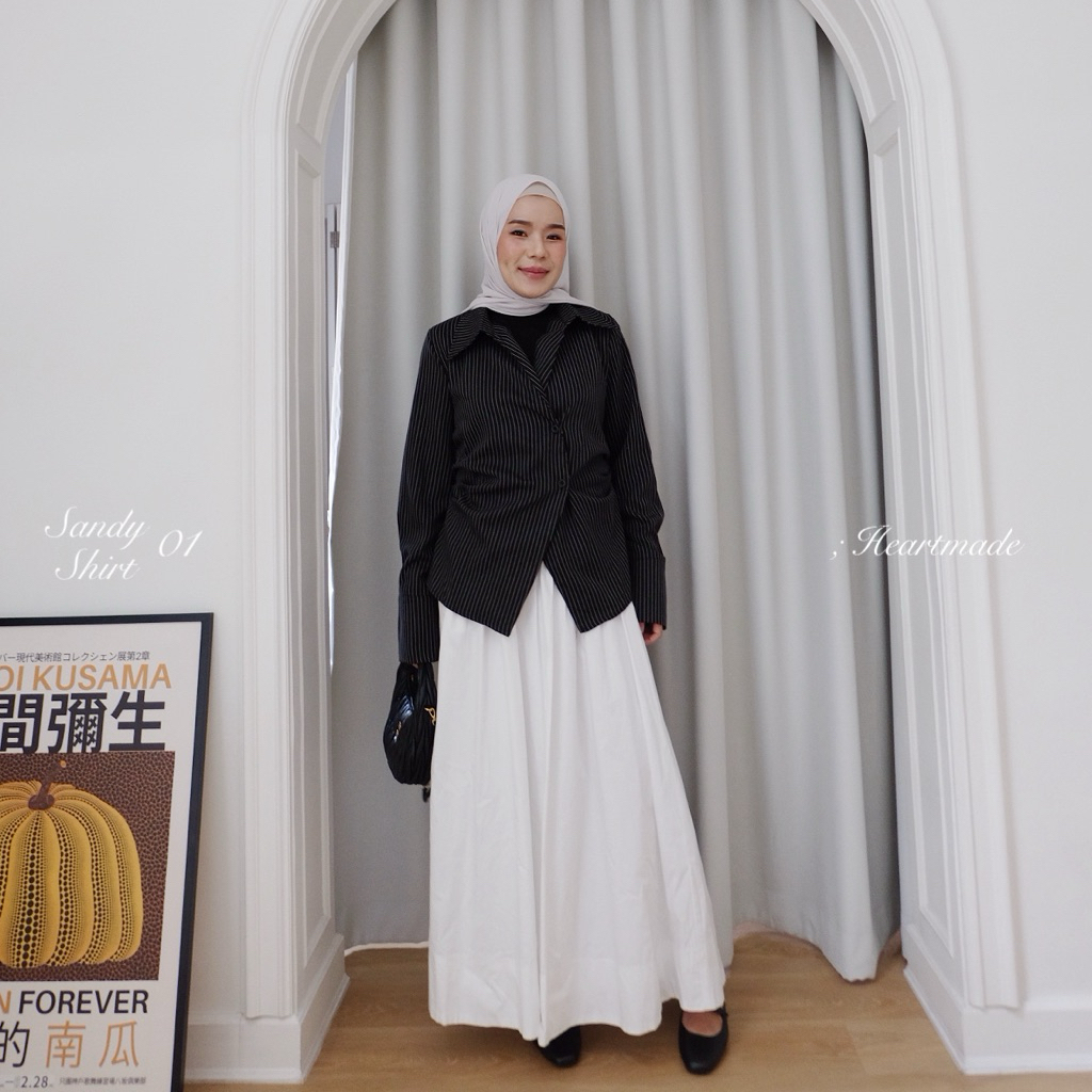 (C50) Heartmade—Sandy shirt;🧃🪐(สินค้าพร้อมส่ง)