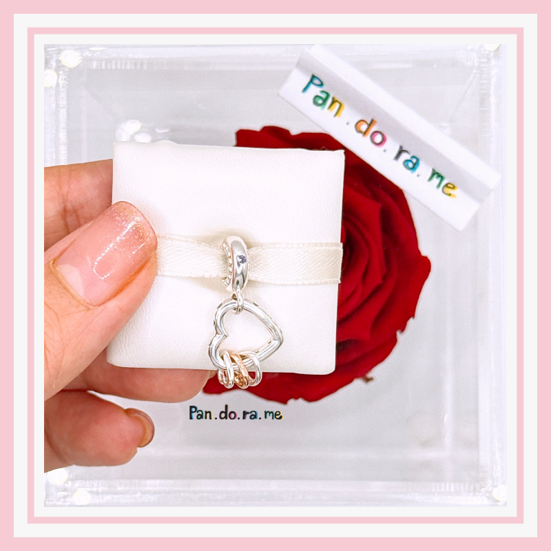 [พร้อมส่ง สินค้าแท้ 💯] ติ้งหัวใจห่วงโรส รุ่น Heart Full of Hearts Dangle Charm