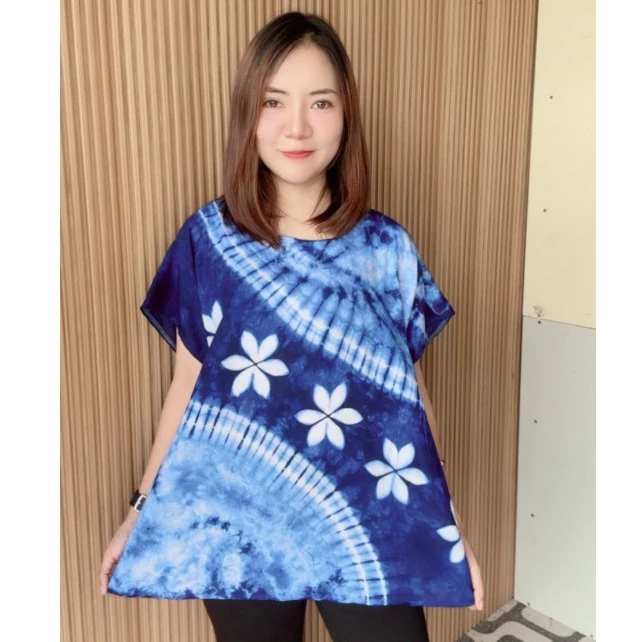 เสื้อมัดย้อมแขนปีก ผ้าแมมเบิร์ตสปัน อก 48 นิ้ว Lady Clothing thumbnail 4