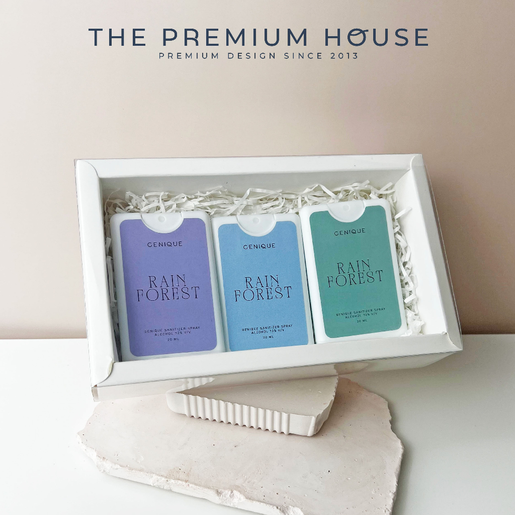 พรีเมี่ยมเซท Giftset hygiene alcohol สเปรย์แอลกอฮอล์ แบบการ์ด 3 ชิ้น