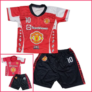 ชุดกีฬาเด็ก S กับ M ผ้ามันไมโคร S 1-2 ปี 7-12โล ,M 2-4 ปี 12-17โล ชุดบอลเด็ก