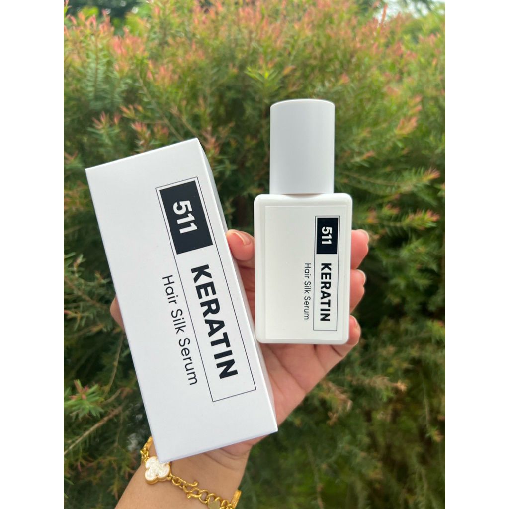 เซรั่มล็อคผมตรง 511 เซรั่มใยไหมเคราติน 511 KERATIN Silk Serum100ml.ทาผมยืด/ดัดวอลุ่มนุ่มเงา
