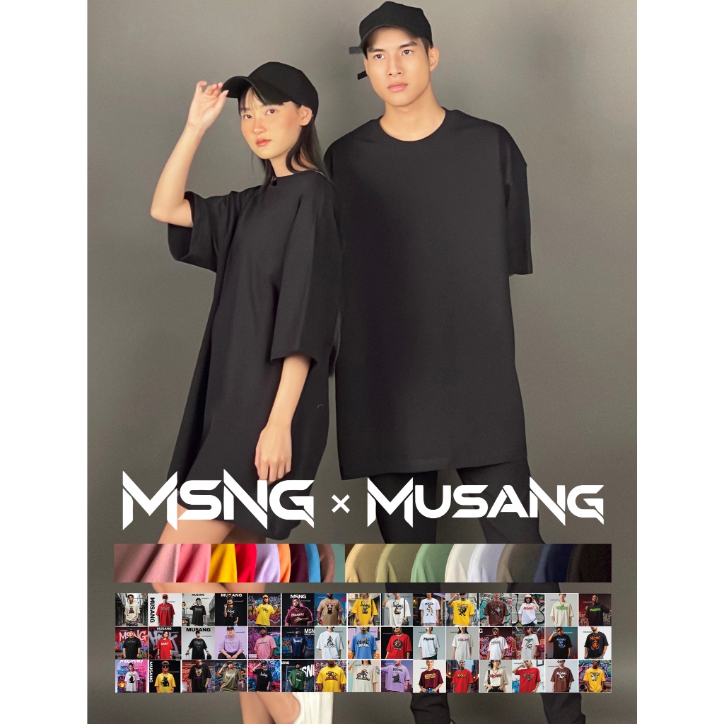 MSNG พรีเมี่ยม Oversized (3XL-5XL) เสื้อยืด 17 สี High Quality (ผู้ผลิต ขายเอง) หนา240g Cotton USA
