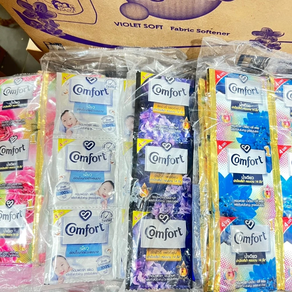 คอมฟอร์ท (1 แพ็ค)ซองฉีก น้ำยาปรับผ้านุ่ม สูตรเข้มข้น 17 มล. มี 24 ซอง