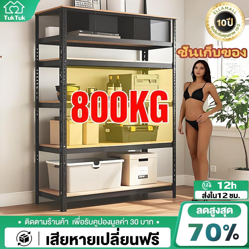 TTM 💥โปรโมชั่น💥ชั้นวางของ 3/4/5/6ชั้น งนแบบปรับระดับ วัสดุเหล็ก แข็งแรง รับน้ำหนักสูง 500KG ใช้ในคลังสินค้า-ร้านค้า