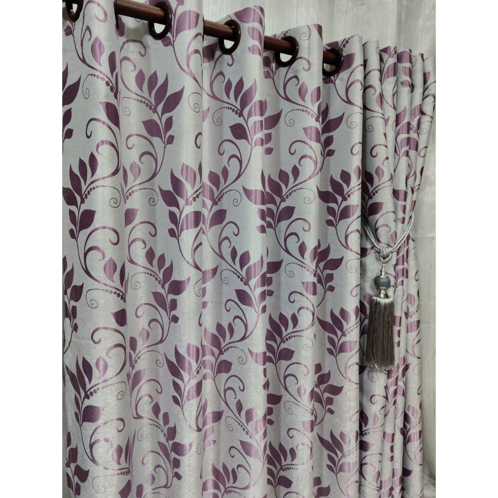 แนะนำ ผ้าม่าน ผ้าม่านหน้าต่างกันแสง ผ้าม่านประตู สำเร็จรูป เกรดA กันแสงยูวี 90%-98% ลายใบไม้ใหญ่ ราคาพิเศษ มีเก็บเงินปลายทาง