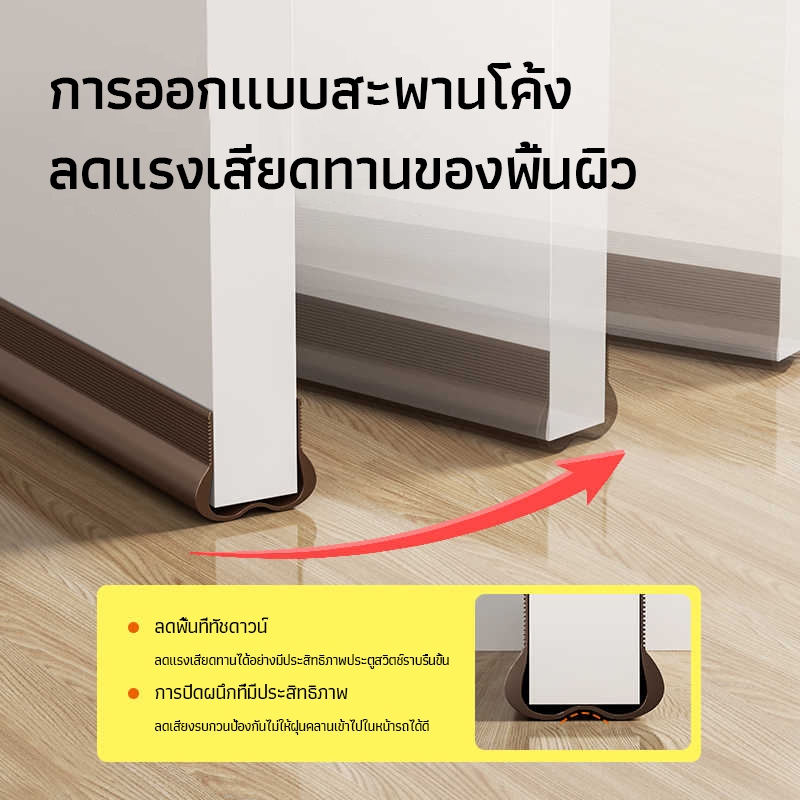 ที่กั้นประตู​ แถบซีลประตูห้องนอน แถบกันเสียงตะเข็บประตู ขอบประตูกันแอรออก แบบสอด กันแมลง กันฝุ่น กันน้ำ มีกาวในตัว 4 สี - รูปที่ 2
