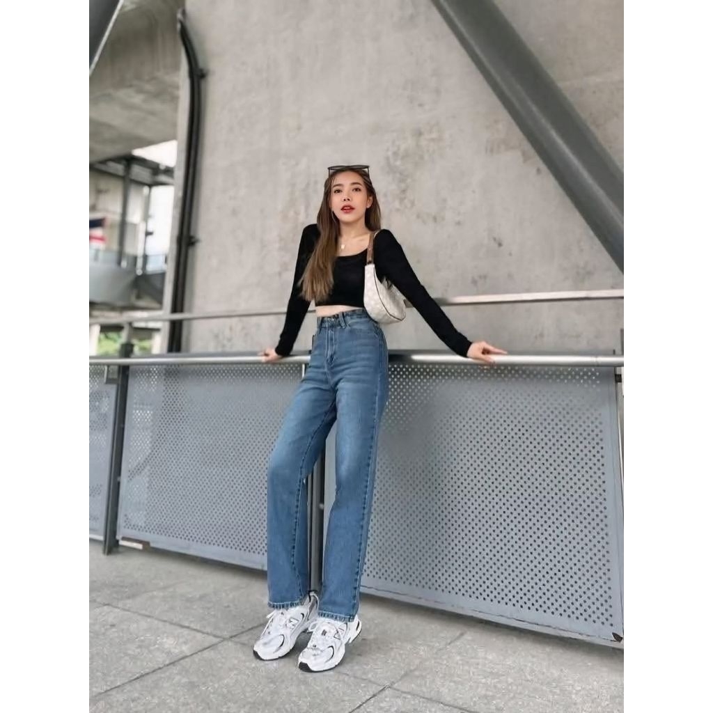 กางเกงยีน Saran ทรงแม่แอน รหัส SR036