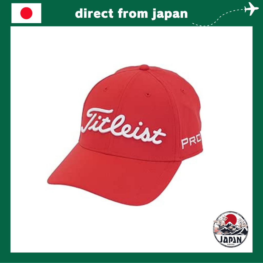 Titleist TH25ATPA Men’s Tour Performance Cap – Stretch Fit, UPF 50+ Sun Protection Red/White