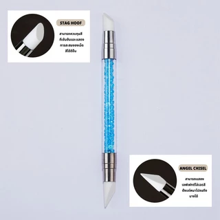 Nawoelite แปรง เล็บ อะไหล่เล็บ 5สี แปรงซิลิโคน 2หัว อุปกรณ์ทำเล็บ แปรงแต่งเล็บ พกพาสะดวก ด้ามจับนุ่ม อะไหล่แปรงเล็บ