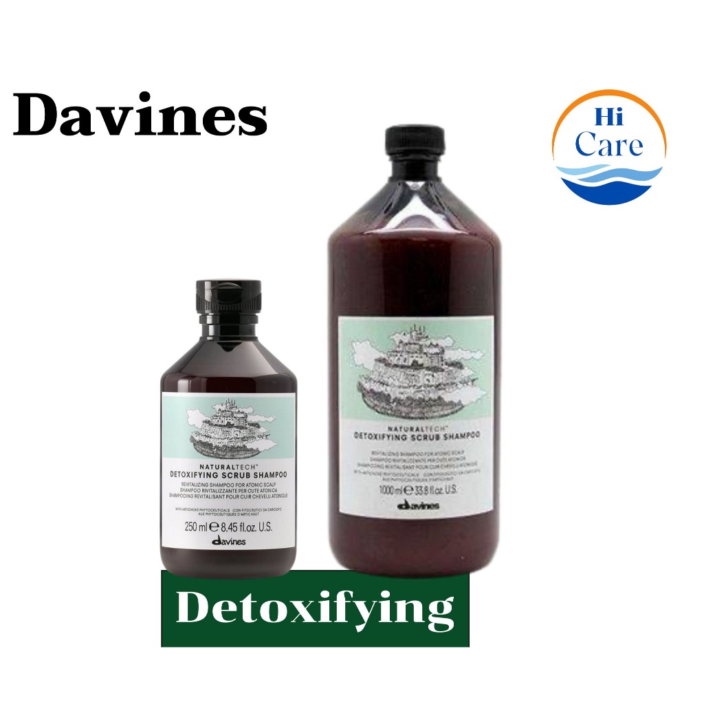 Davines Naturaltect Detoxifying Scrub Shampooแชมพูทำความสะอาดล้ำลึกสำหรับคนที่หนังศรีษะมันง่ายหรือมี