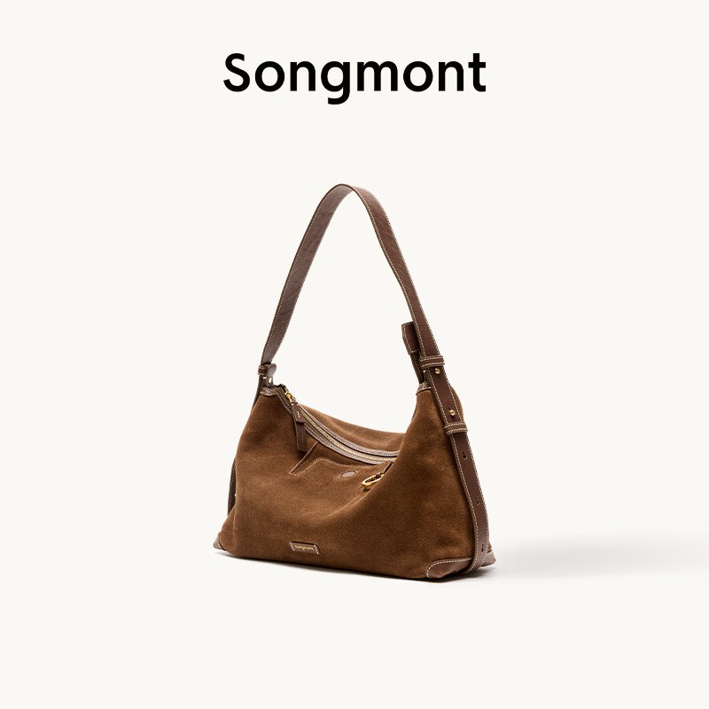 Songmont Mountain มีซีรีส์ Pine Track Series Sound Hobo Bag Sued