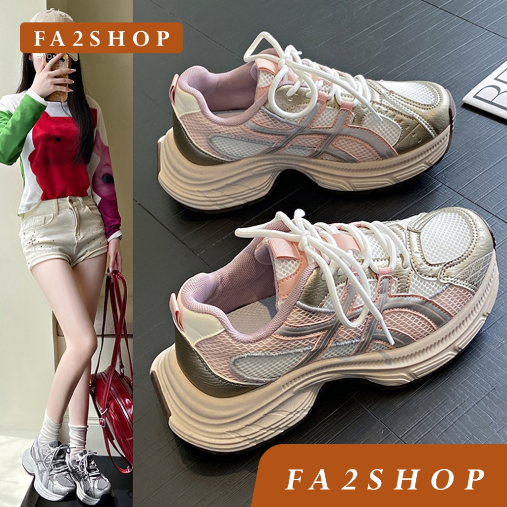 FA2SHOP รุ่น CM174 รองเท้าผ้าใบพื้นสูง