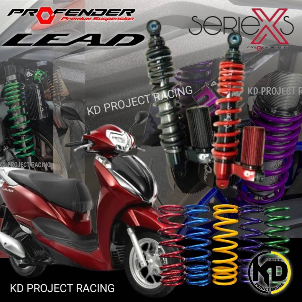 โช๊ค Profender X Series Honda Lead125 , Click125 , Click150 (330mm) 2019-25