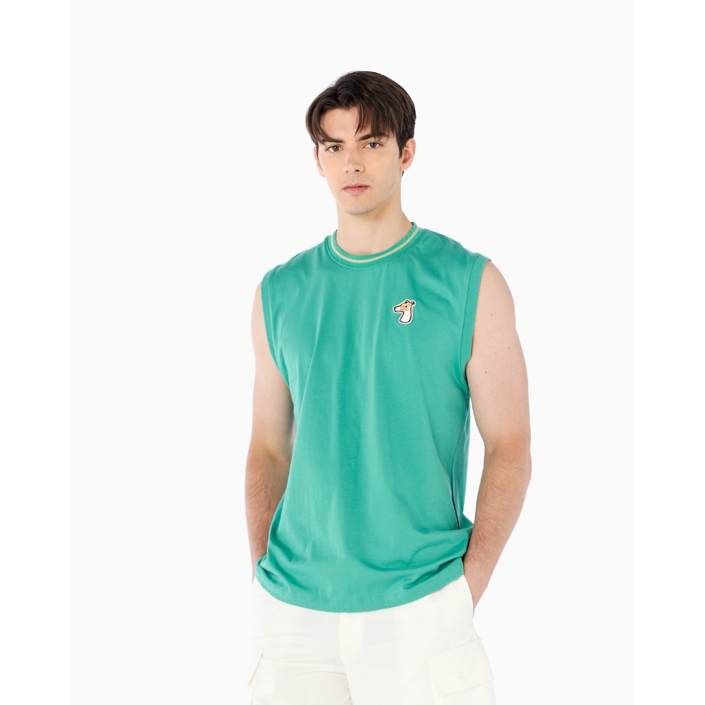 S25 FLOWER FOLK TANK-TOP WITH LOGO EMBROIDERED