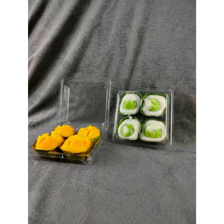 MEE กล่องเบเกอรี 4ช่องใส DD-44 Lock ล็อคได้ (50ใบ) สำหรับใส่อาหาร ใส่ขนม