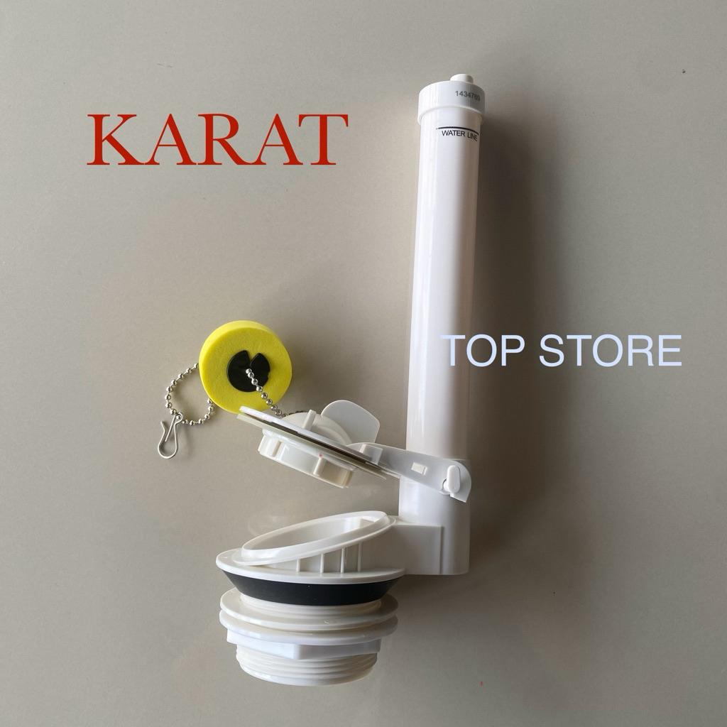 TOP STORE วาล์วน้ำออกชักโครก  1434769-ASP ใช้ได้กับสุขภัณฑ์ 2 ชิ้นทุกยี่ห้อ KARAT กะรัต แท้ 100%