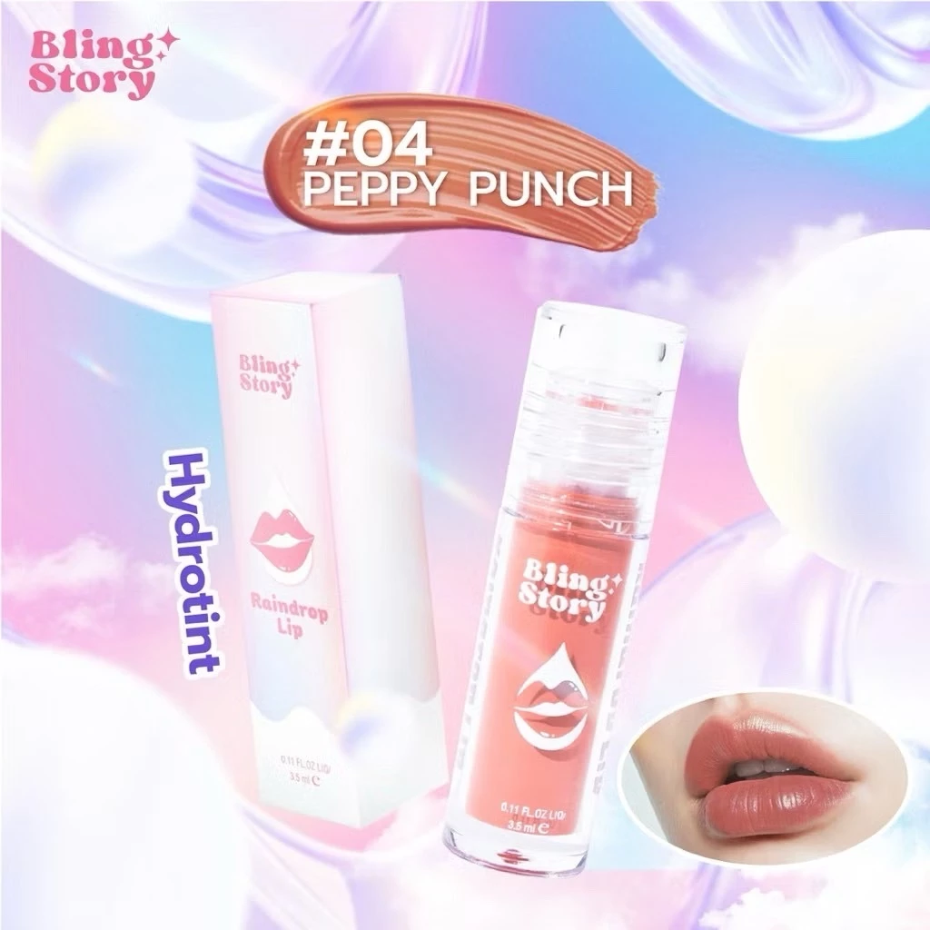 [1 แถม 1] BLINGSTORY Raindrop Lip ลิปสติกเนื้อน้ำ Hydro Tint บำรุงปาก “ติดทนนาน” ไม่หนักปาก ไม่เหนียวเหนอะหนะ thumbnail 8