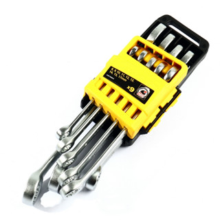 STANLEY ชุดประแจแหวนข้างปากตาย 9 ชิ้น แบบแขวน : 78098