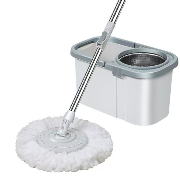 FTD ไม้ถูพื้นSpinMop  ถังปั่นสแตนเลสพร้อม ไม้ม๊อบถูพื้น พร้อมผ้าม็อบ  8999