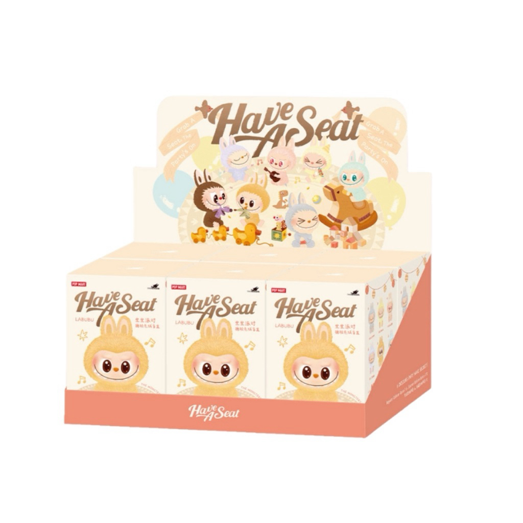 V2 ยก BOX Pop Mart Labubu The Monsters - Have a Seat Vinyl Plush Blind Box Whole  LABUBU V2 ยก Box