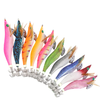 "ส่งจากไทย" 9สี โยกุ้ง โยตกหมึก เหยื่อตกหมึก เหยื่อกุ้งปลอม เรืองแสงในที่มืด UV เหยื่อตกปลาหมึก