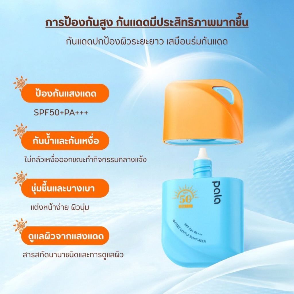 PALA WALTERY GENTLE SUNSCREEN ครีมกันแดด 4in1 SPF50 PA+++ ☀️//พร้อมส่ง🚚💨 - รูปที่ 2