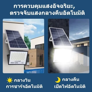 ซื้อ 1 แถม 1ไฟโซล่าเซลล์1050000W ไฟตกแต่งบ้าน Solar Light แสงสีขาว สว่างอัตโนมัติเมื่อฟ้ามืด กันน้ำป้องกันฟ้า ผ่า เซ็นเซ