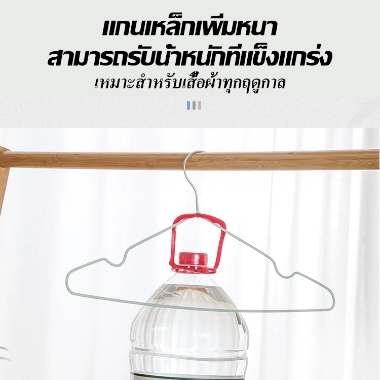 Eden จัดส่งรวดเร็ว ไม้แขวนเสื้อผ้า (10 แพ็ค / 100 ชิ้น) ไม้แขวนเสื้อกันลื่น ไม้แขวนเสื้อผู้ใหญ่ - รูปที่ 3