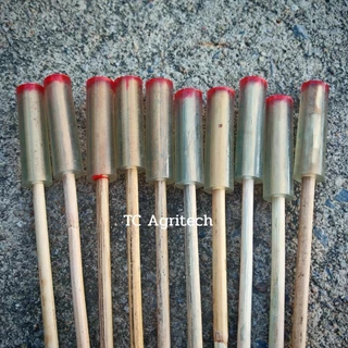 ส่งฟรี ไม้เคาะทุเรียนรุ่นไม้หวายแท้ 1 อัน (คละสีท่อยางสีแดงและสีใส)