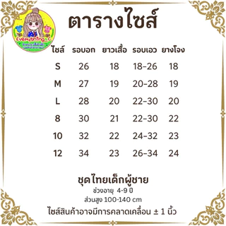 ชุดไทยเด็ก ชุดไทยเด็กชาย ชุดไทยใส่ไปโรงเรียน