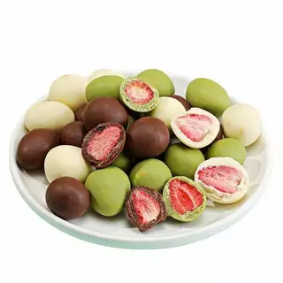 [PROMOTION 3 ห่อ 100 บาท] ไดฟูกุทัฟเฟิลช็อกสอดไส้สตรอว์เบอร์รี่อบแห้ง Chocolate Truffle มี 3 รสชาติ นม ชาเขียว ช็อกโกแลต