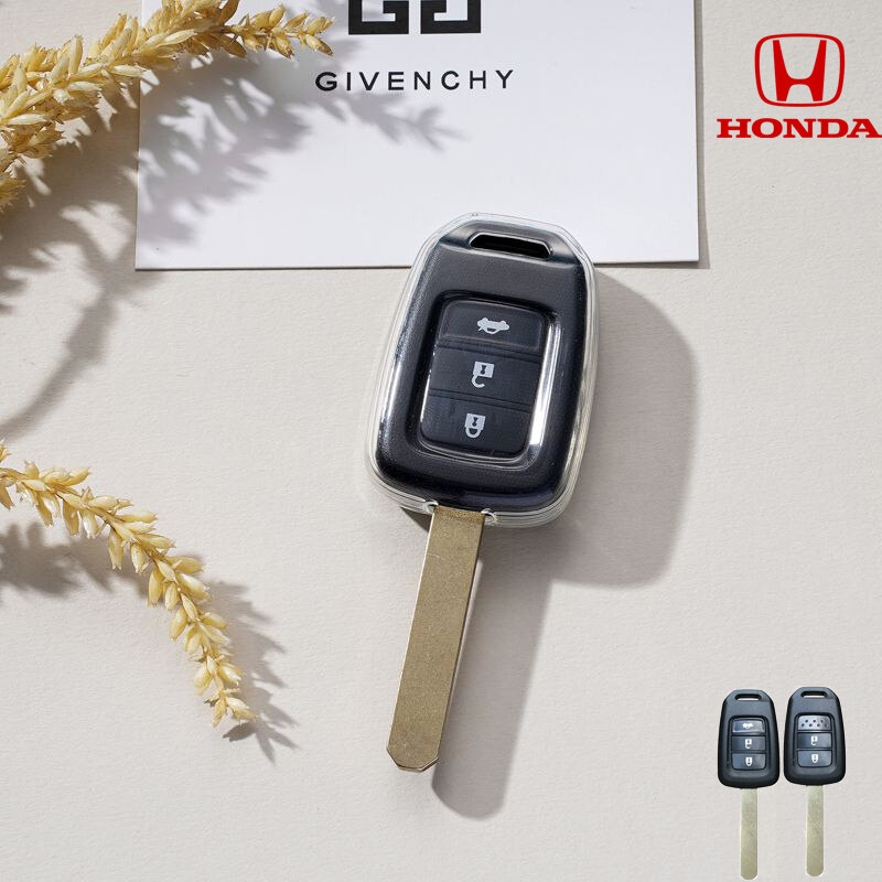Honda เคสกุญแจ TPU แบบใส สำหรับ Honda BRV CITY 2014-2016 รุ่น Brv 2016 ไม่รวมกุญแจ ส่งจากไทย